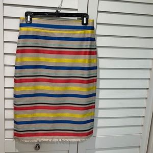 Jcrew Linen stripped pencil skirt